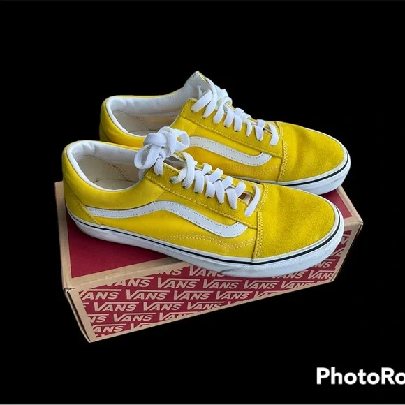 国内配送 VANS OLD SKOOL YELLOW/GUM Vans | Shoes | Vans Yellow Old Skool W Box | Poshmark